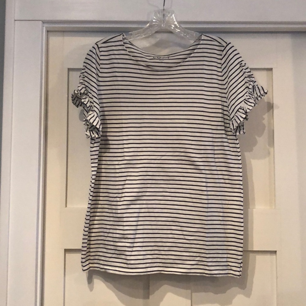 LOFT Ruffle Sleeve Tee